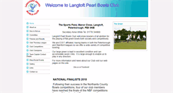 Desktop Screenshot of langtoftpearlbowlsclub.btik.com