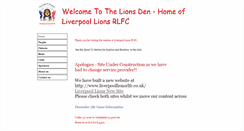 Desktop Screenshot of liverpoollionsrlfc.btik.com